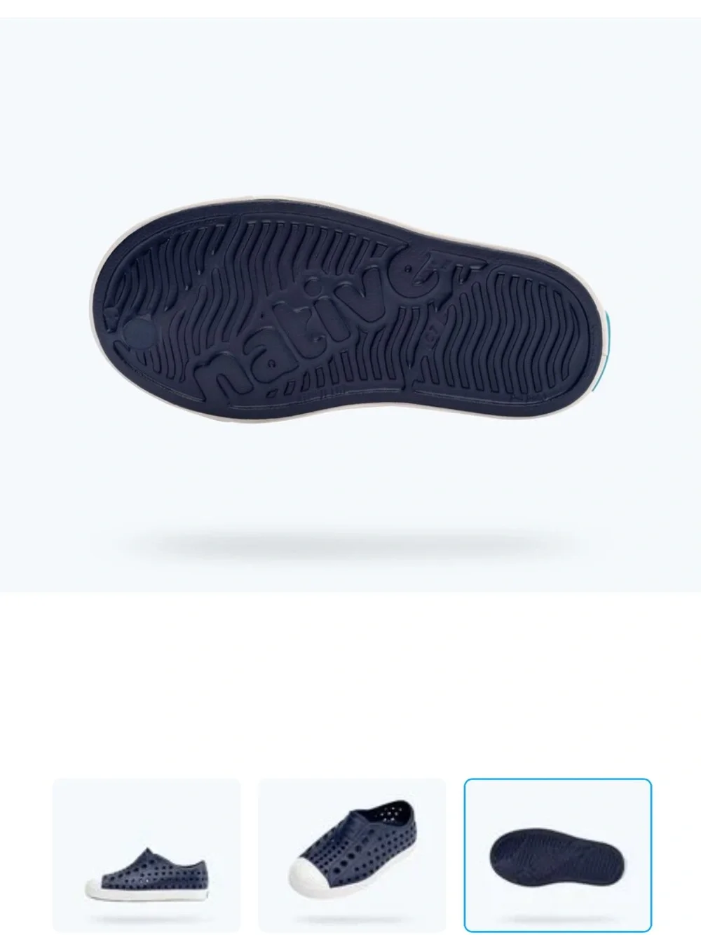 NWOT Native Shoes Navy and White Kids Slip-On Water Shoe